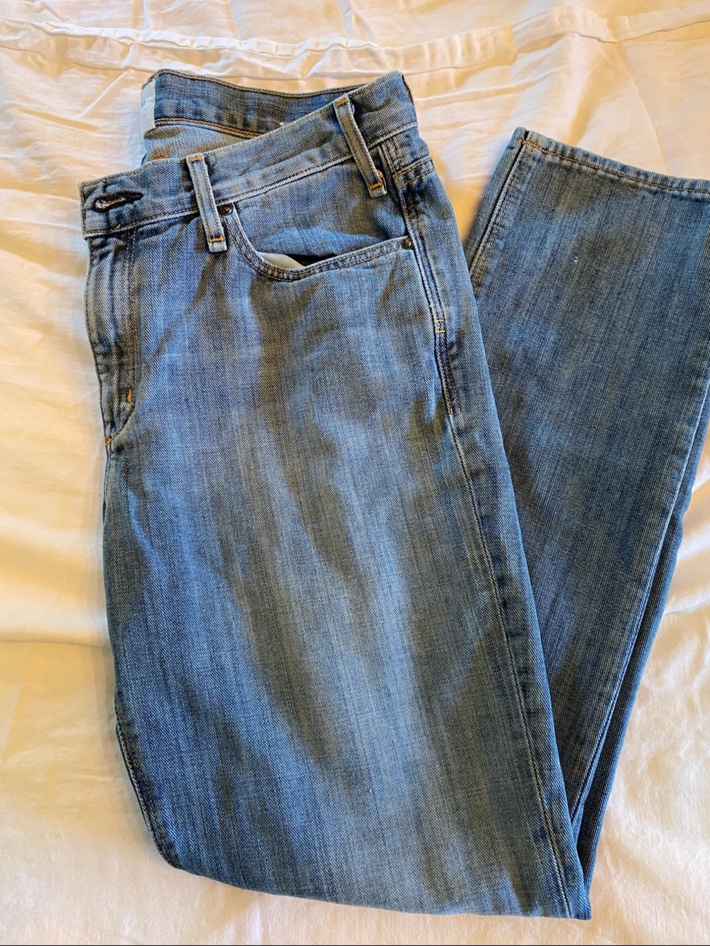 McGuire Denim Valetta "Damn Fine" Straight Leg Jeans Light Wash